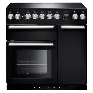 Falcon 90cm Nexus Freestanding Electric Oven/Stove Black and Chrome NEX90EIBL-CH by Falcon, a Cooktops for sale on Style Sourcebook