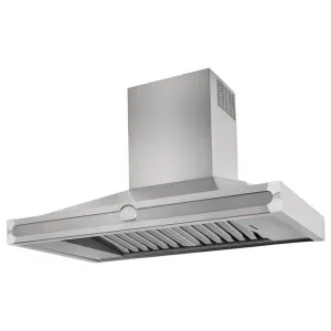 La Cornue Cornufe 110cm Canopy Rangehood Brushed Stainless Steel with Brushed Nickel HS1IN21ET0 by La Cornue, a Rangehoods for sale on Style Sourcebook