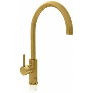 Billi Home Round Gooseneck Mixer Tap - Urban Brass 991600GUB by Billi, a Kitchen Taps & Mixers for sale on Style Sourcebook