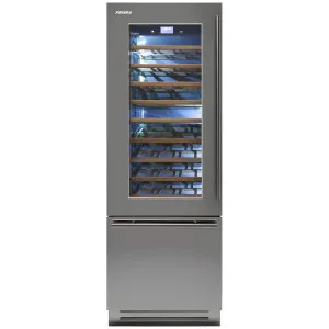 Fhiaba 75cm Classic Wine Cellar and Wine Drawer Left Hinge Satin Steel KS7490TWT3AM4DH by Fhiaba, a Wine Fridges for sale on Style Sourcebook