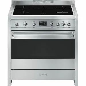 Smeg 90cm Classic Stainless Steel Pyrolytic Freestanding Oven A1PYID-9 by Smeg, a Cooktops for sale on Style Sourcebook