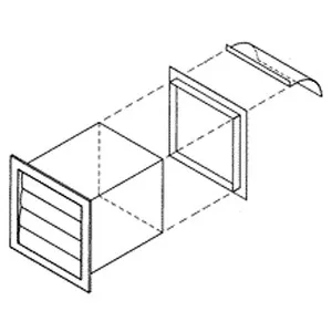 Qasair Rear Register Kit Single Motor Ducting BD679WVRR by Qasair, a Rangehoods for sale on Style Sourcebook
