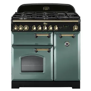 Falcon 90cm Classic Deluxe Mineral Green Dual Fuel Freestanding Oven CDL90DFMGBR by Falcon, a Cooktops for sale on Style Sourcebook