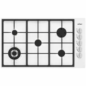 Chef 90cm White Natural Gas Cooktop CHG954WC by Chef, a Cooktops for sale on Style Sourcebook