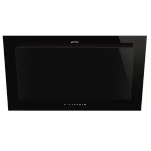 Smeg Linea 90cm Vertical Rangehood - Midnight Black KV194B3 by Smeg, a Rangehoods for sale on Style Sourcebook