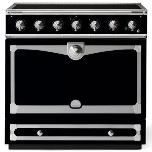 La Cornue Albertine 90cm Induction Freestanding Oven Shiny Black with Brushed Nickel ALB90EIBL-N by La Cornue, a Cooktops for sale on Style Sourcebook