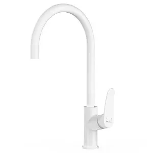 Oliveri Verona Goose Neck Mixer Tap White VA306507WH by Oliveri, a Kitchen Taps & Mixers for sale on Style Sourcebook