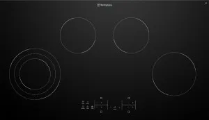 Westinghouse 90cm Ceramic Cooktop with Triple Zone and Hob2Hood WHC943BD by Westinghouse, a Cooktops for sale on Style Sourcebook