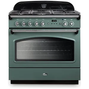 Falcon 90cm Classic FX Stone Mineral Green-Chrome Dual Fuel Freestanding Oven CLA90FXDFMG-CH by Falcon, a Ovens for sale on Style Sourcebook