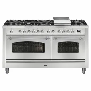 ILVE Nostalgie 150cm Freestanding Dual Fuel Oven/Stove Tepanyaki Plate P15FDNE3SSC by Ilve, a Ovens for sale on Style Sourcebook