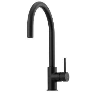 Oliveri Venice Pull Out Goose Neck Mixer Tap Matte Black VE520FMB-P by Oliveri, a Kitchen Taps & Mixers for sale on Style Sourcebook
