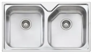 Oliveri Nu-Petite Double Bowl Sink NP663NTH by Oliveri, a Kitchen Sinks for sale on Style Sourcebook