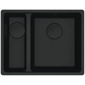 Franke Maris 340/150mm 1 and 1/2 Bowl Left Undermount Sink Matte Black MRG160SBLMB-B by Franke, a Kitchen Sinks for sale on Style Sourcebook