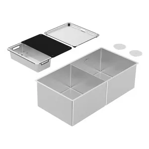 Abey Boutique Piazza Double Bowl Sink CRQ400D by Abey, a Kitchen Sinks for sale on Style Sourcebook