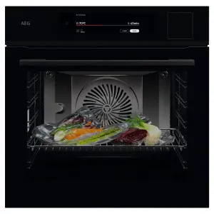 AEG 60cm 9000 Series SteamPro Built-In Combi-Steam Oven with SousVide - Black Glass NBP9S83PAB by AEG, a Ovens for sale on Style Sourcebook