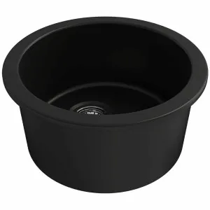 Turner Hastings Cuisine Round 47 Fine Fireclay Single Bowl Sink Matte Black CUR47FS-MB by Turner Hastings, a Kitchen Sinks for sale on Style Sourcebook