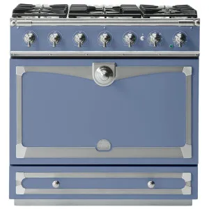 La Cornue Albertine 90cm Dual Fuel Freestanding Oven Paris Blue with Brushed Nickel ALB90DFPB-N by La Cornue, a Cooktops for sale on Style Sourcebook
