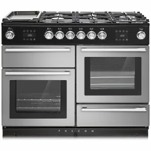 Falcon 110cm Nexus Steam Freestanding Dual Fuel Oven/Stove Stainless Steel and Chrome NEX110SODFSS-CH by Falcon, a Cooktops for sale on Style Sourcebook
