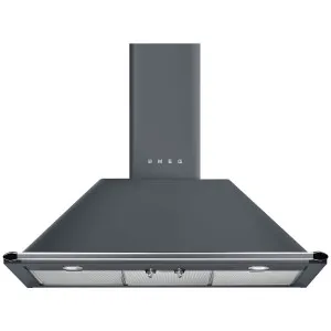 Smeg 90cm Victoria Aesthetic Grey Canopy Rangehood KT90GRE by Smeg, a Rangehoods for sale on Style Sourcebook