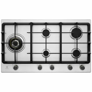 Electrolux 90cm 5 Burner Stainless Steel Natural Gas Cooktop EHG955SE by Electrolux, a Cooktops for sale on Style Sourcebook
