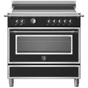 Bertazzoni 90cm Heritage Matte Black Induction Freestanding Oven HER95I1ENET by Bertazzoni, a Cooktops for sale on Style Sourcebook