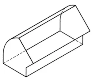 Qasair Horizontal Bend 45 Degrees Twin Motor Ducting HB245 by Qasair, a Rangehoods for sale on Style Sourcebook