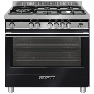 Glem Gas 90cm Gas Oven & Cooktop Matt Black Freestanding Oven GS965GGMB by Glem Gas, a Cooktops for sale on Style Sourcebook