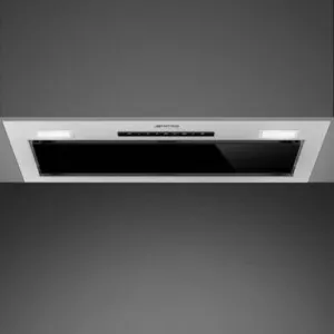 Smeg 60cm Black Glass & Stainless Steel Integrated KSGAU6P4VN by Smeg, a Rangehoods for sale on Style Sourcebook