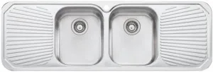 Oliveri Petite Double Bowl With Double Drainer Topmount Sink PE353 by Oliveri, a Kitchen Sinks for sale on Style Sourcebook