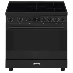 Smeg 90cm Matte Black Induction Freestanding Oven C9IMN2 by Smeg, a Cooktops for sale on Style Sourcebook