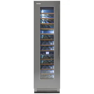 Fhiaba 60cm Classic Wine Cellar Left Hinge Satin Steel KS5990FW3AM4DH by Fhiaba, a Wine Fridges for sale on Style Sourcebook