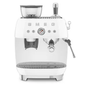 Smeg 50s Style Espresso Machine with Built-in Grinder White EGF03WHAU by Smeg, a Espresso Machines for sale on Style Sourcebook
