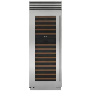Sub-Zero Classic 146 Bottles Built-In Wine Storage Cabinet with Tubular Handles - Left Hinge ICBCL3050WSTL by Sub-Zero, a Wine Fridges for sale on Style Sourcebook