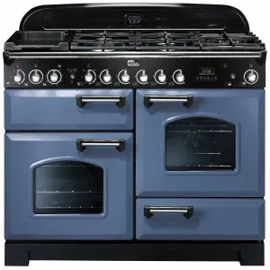 Falcon 110cm Classic Deluxe Freestanding Dual Fuel Oven/Stove Stone Blue and Chrome CDL110DFSBCH by Falcon, a Cooktops for sale on Style Sourcebook