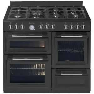Artusi 100cm Dual Fuel Matte Black Freestanding Oven AFGR1047B by Artusi, a Cooktops for sale on Style Sourcebook
