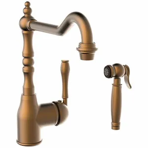 Armando Vicario Provincial Kitchen Mixer With Side Spray 400073BR by Armando Vicario, a Kitchen Taps & Mixers for sale on Style Sourcebook