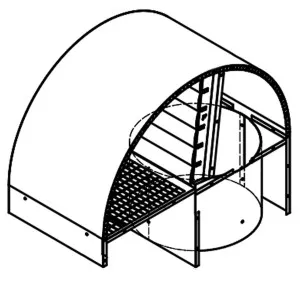 Qasair Back Draft Roof Cowl 300 Diameter Twin Motor Ducting BDSQRC300 by Qasair, a Rangehoods for sale on Style Sourcebook