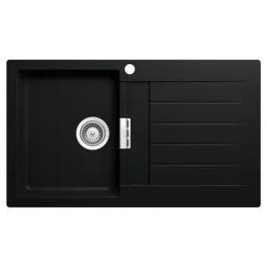 Abey Shock Signus Single Left Hand Bowl Sink with Drainer - Puro D100PL by Abey, a Kitchen Sinks for sale on Style Sourcebook