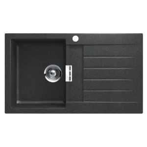Abey Shock Signus Single Left Hand Bowl Sink with Drainer - Magma D100BL by Abey, a Kitchen Sinks for sale on Style Sourcebook