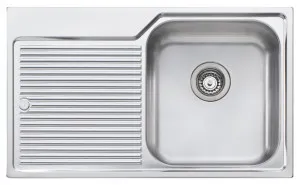 Oliveri Nu-Petite Single Bowl Topmount Sink with Left Hand Drainer NP622NTH by Oliveri, a Kitchen Sinks for sale on Style Sourcebook
