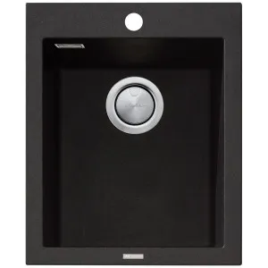 Oliveri Santorini Standard Single Bowl Topmount Sink Black ST-BL1531OF by Oliveri, a Kitchen Sinks for sale on Style Sourcebook