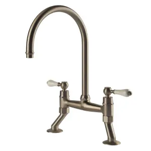 Turner Hastings Ludlow Bridge Sink Mixer Brushed Nickel LU105BM-BN by Turner Hastings, a Kitchen Taps & Mixers for sale on Style Sourcebook