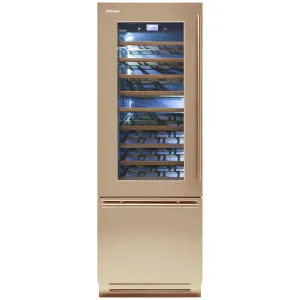 Fhiaba 75cm Classic Wine Cellar and Wine Drawer Left Hinge Gold KS7490TWT3AM3DH by Fhiaba, a Wine Fridges for sale on Style Sourcebook