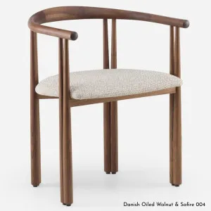 De La Espada Elliot Dining Chair in Walnut Timber - Upholstery Range A - 050WA by De La Espada, a Chairs for sale on Style Sourcebook