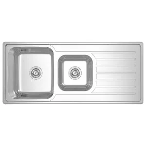 Abey EC 1 and 3/4 Left Hand Bowl Sink with Drainer EC175L by Abey, a Kitchen Sinks for sale on Style Sourcebook