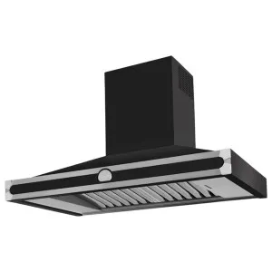 La Cornue Cornufe 110cm Canopy Rangehood Matte Black with Brushed Nickel HS1NN21ET0 by La Cornue, a Rangehoods for sale on Style Sourcebook