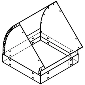 Qasair Horizontal Bend 45 Degrees Twin Motor Ducting HB25045 by Qasair, a Rangehoods for sale on Style Sourcebook