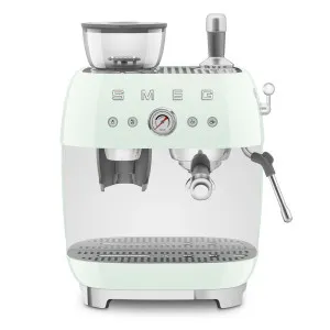 Smeg 50s Style Espresso Machine with Built-in Grinder Pastel Green EGF03PGAU by Smeg, a Espresso Machines for sale on Style Sourcebook