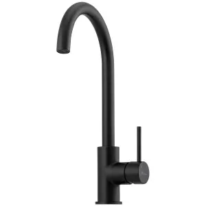 Oliveri Venice Goose Neck Mixer Tap Matte Black VE520FMB by Oliveri, a Kitchen Taps & Mixers for sale on Style Sourcebook