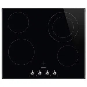 Smeg 60cm Classic Ceramic Cooktop SE364ETBM by Smeg, a Cooktops for sale on Style Sourcebook